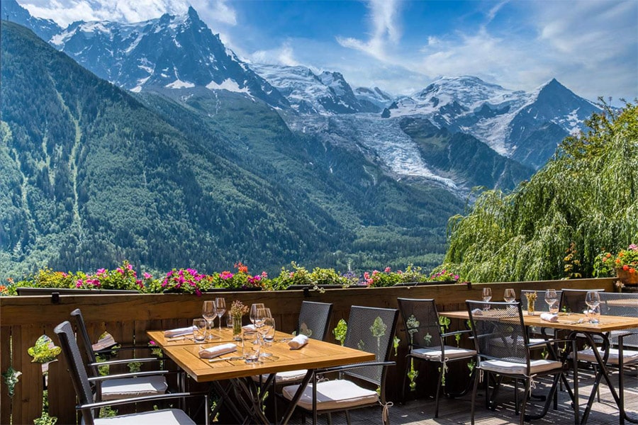 La terrasse de l'Auberge du Bois Prin