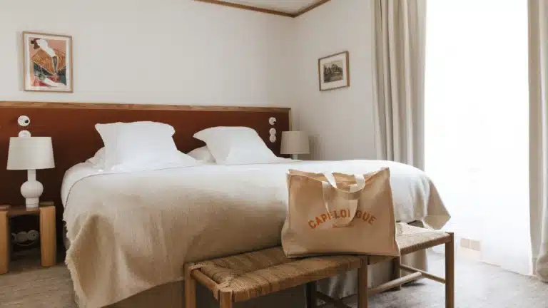 Chambre Classique de l’Hôtel Capelongue à Bonnieux, design sobre et élégant
