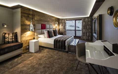 Chambre Luxe 36 m² avec balcon à l’Hôtel Koh-I Nor Val Thorens